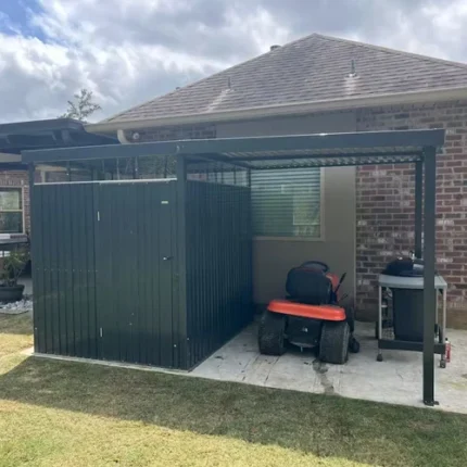 6x8 Metal Storage Shed with 7x8 Pergola Covered Porch - photo 8