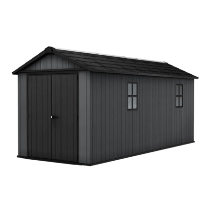 Keter Newton Plus 7.5x17 Graphite Resin Storage Shed - photo 2