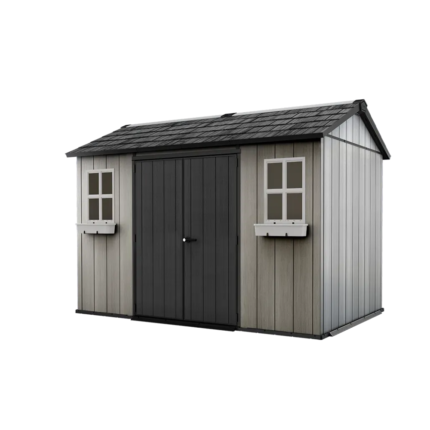 Keter Oakland 11x7.5 ft Grey Resin Outdoor Storage Shed - photo 2