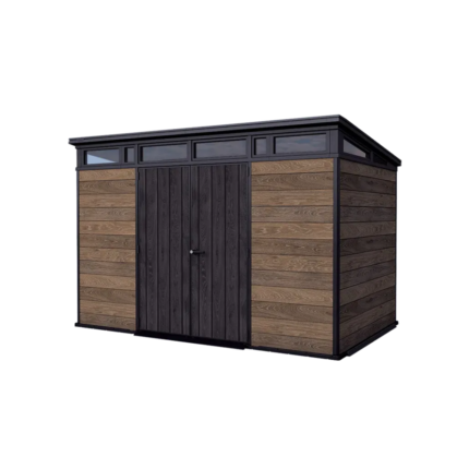 Keter Signature Storage Shed, Walnut Brown, 11x7, Resin Steel Reinforced - photo 2