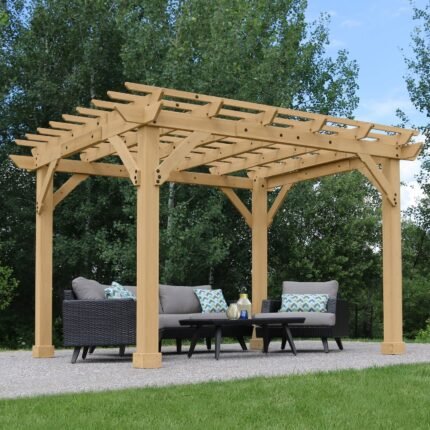 Yardistry 10 x 12 ft Cedar Meridian Pergola - photo 8