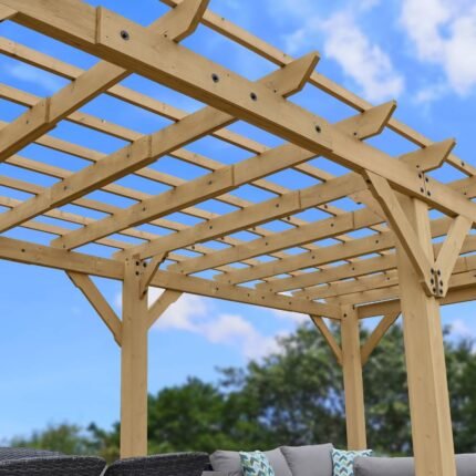 Yardistry Meridian Pergola Natural Cedar 10 ft x 22 ft - photo 8
