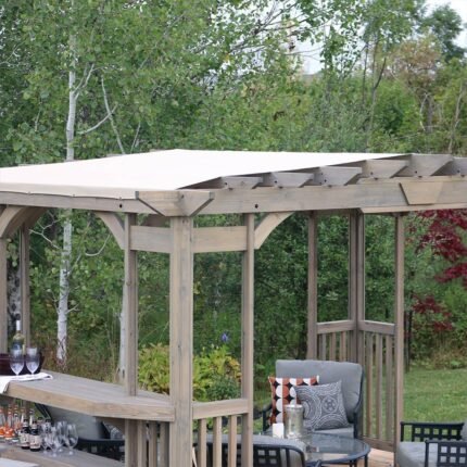 Yardistry Structures 10x14 Madison Cedar Pergola Timber Gray - photo 7